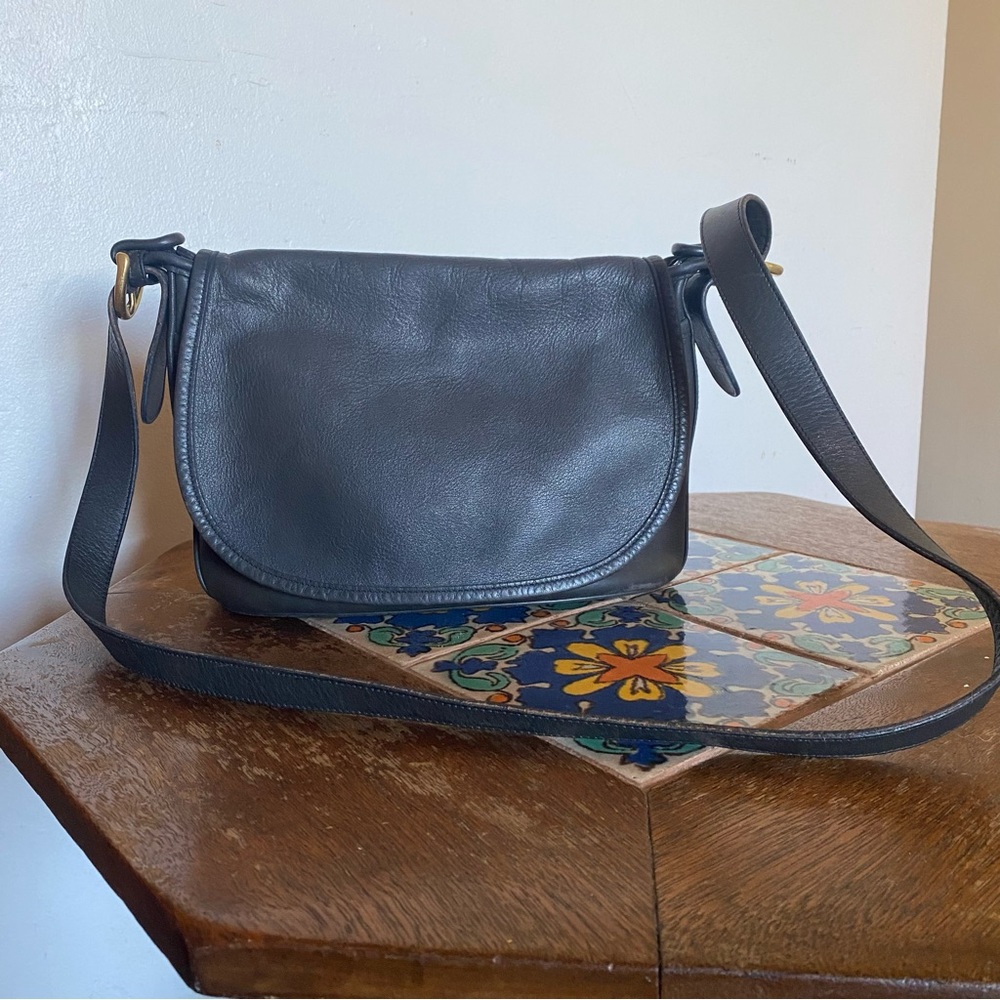 Coach Fletcher shoulder bag slate deep navy leather purse 4150 crossbody